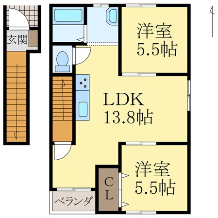 アクティブプラザ下佐々Ⅲの物件間取画像